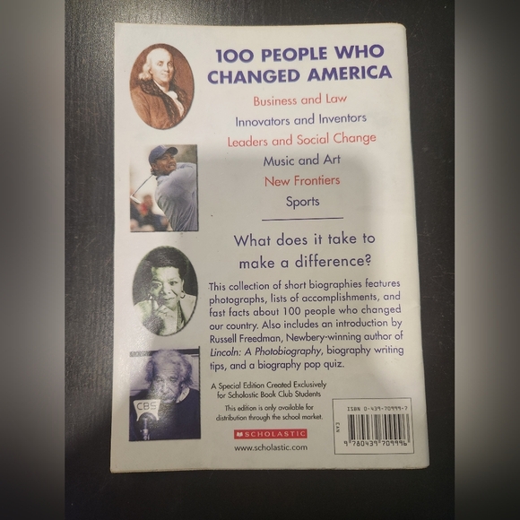 Scholastic 100 People Who Changed America Book - Multicolor - Picture 2 of 2